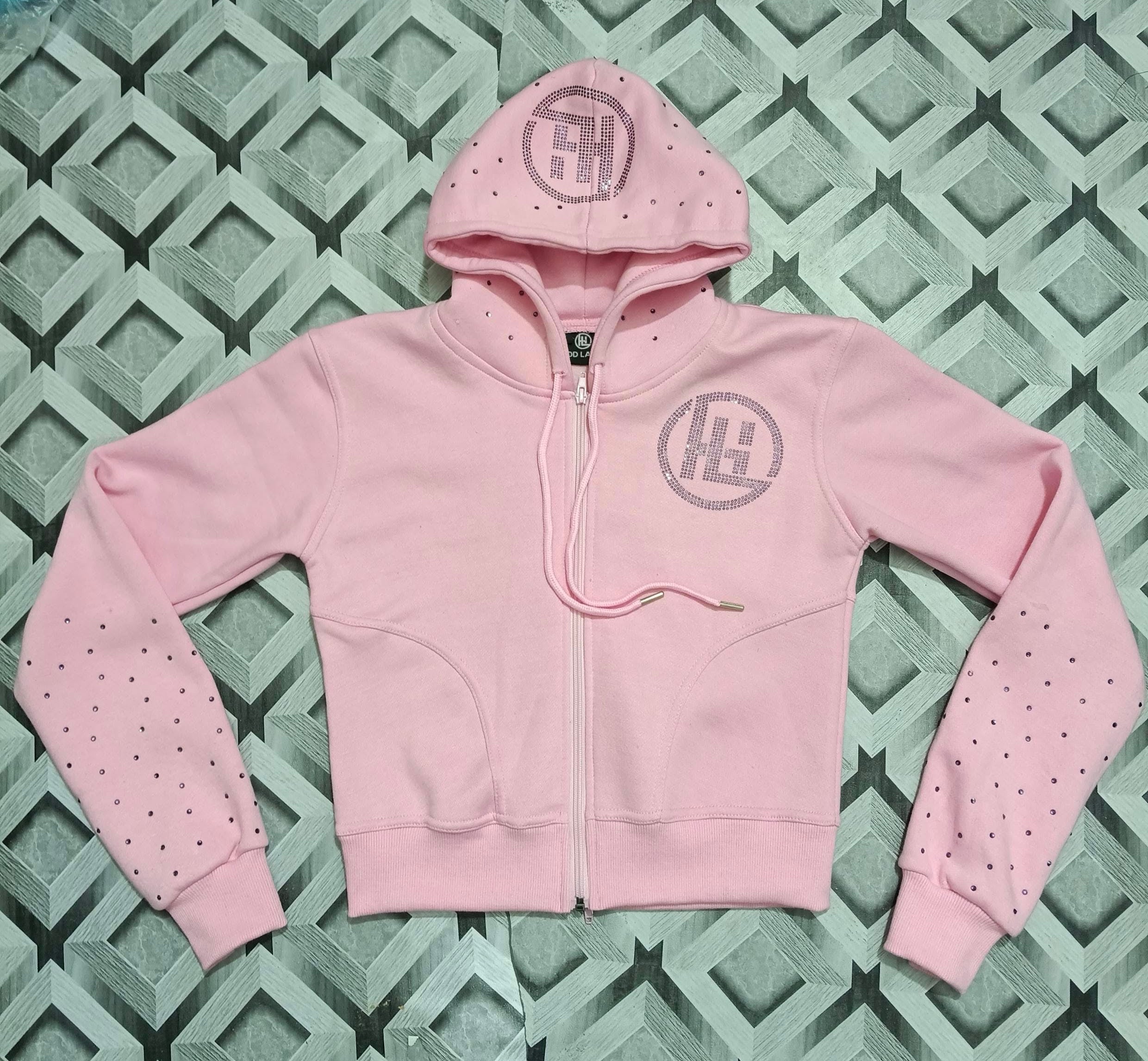 “Sweet Pink” Women’s Crop Top Jogging Suit