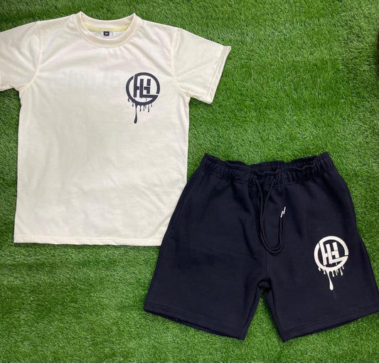 Men’s Crème Soda/Black Short Set