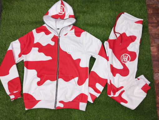 Red And White Camo