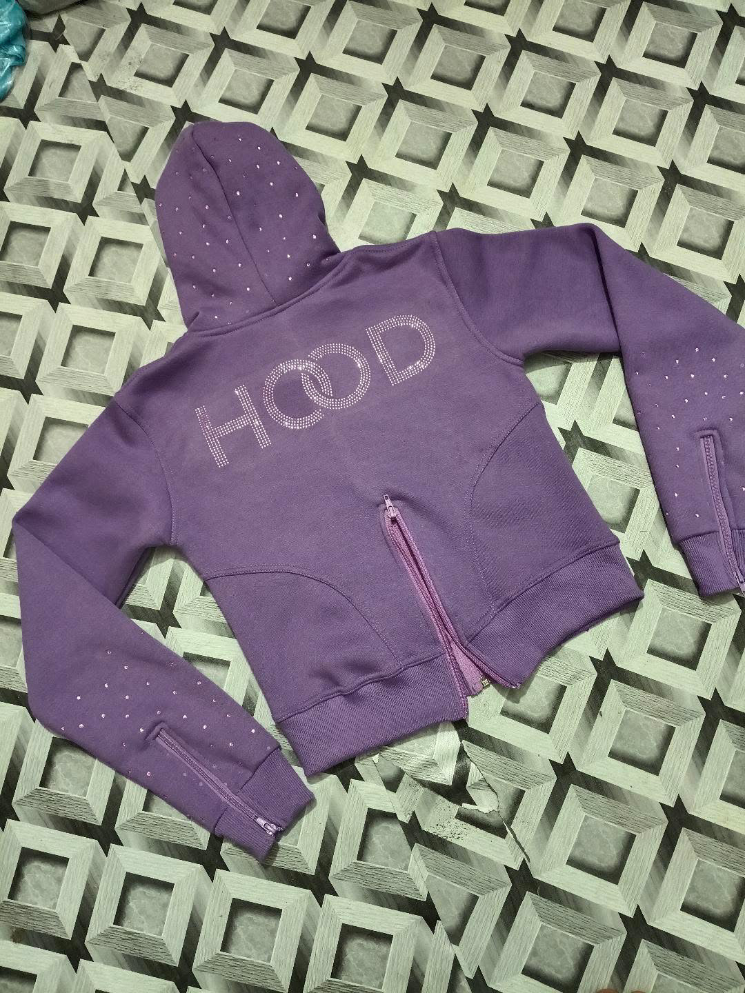 “Soft Lavender” Women’s Crop Top Jogging Suit