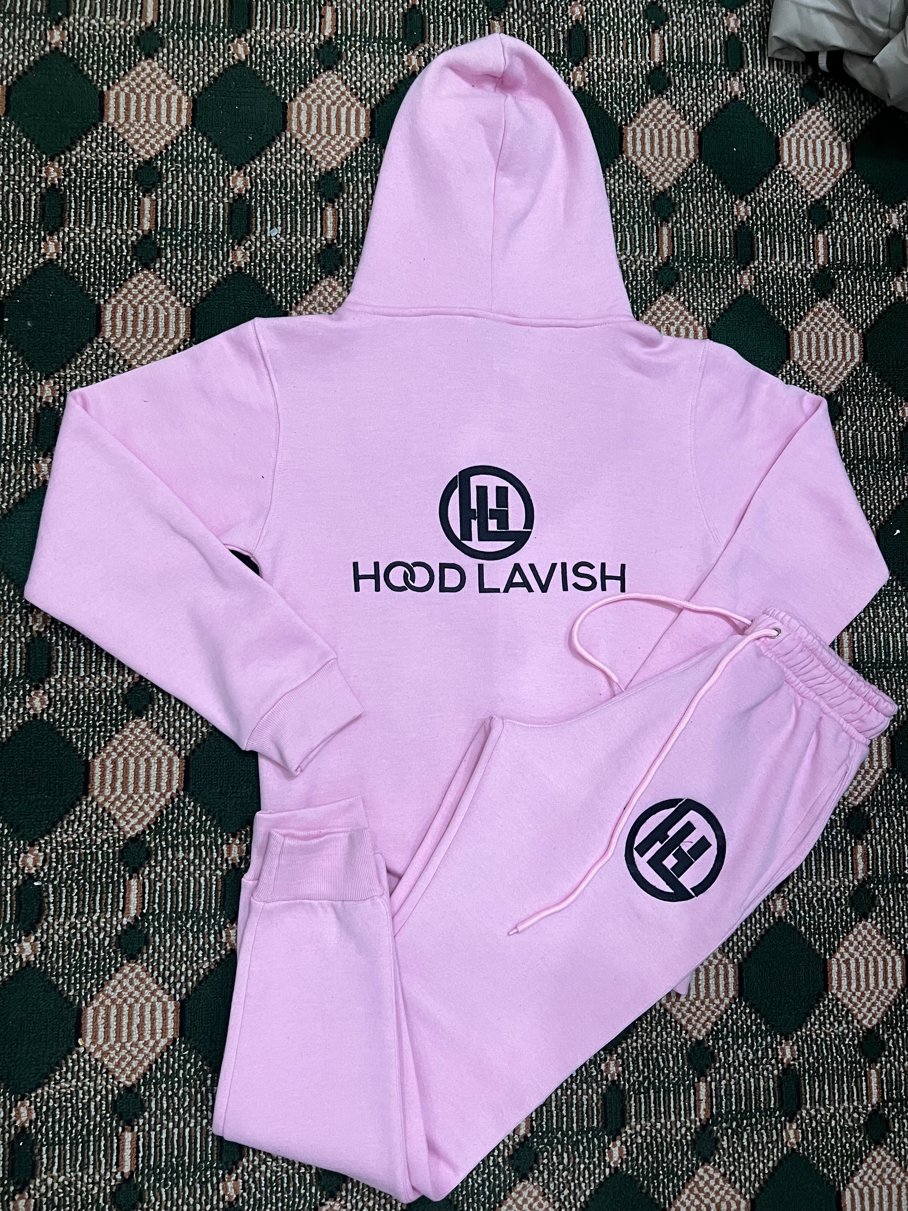 Pink Cotton Jogging Suit