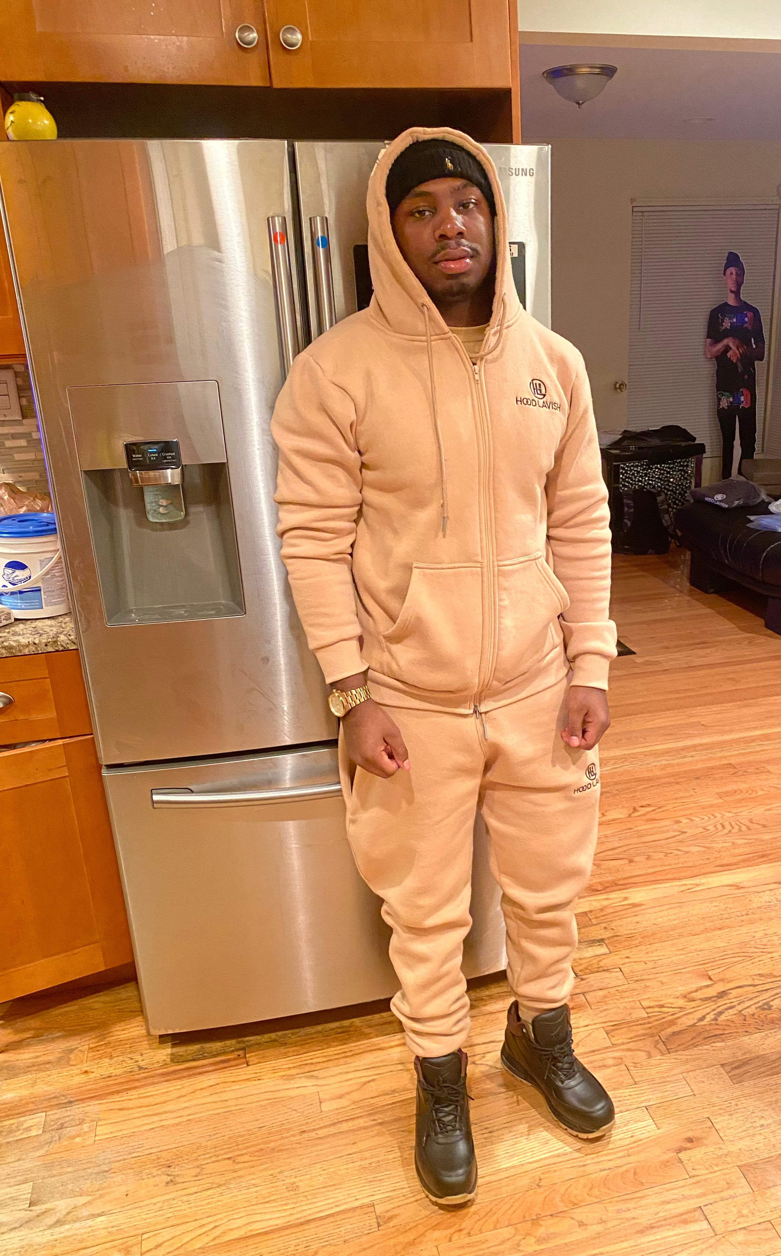 Nude Cotton Jogging Suit