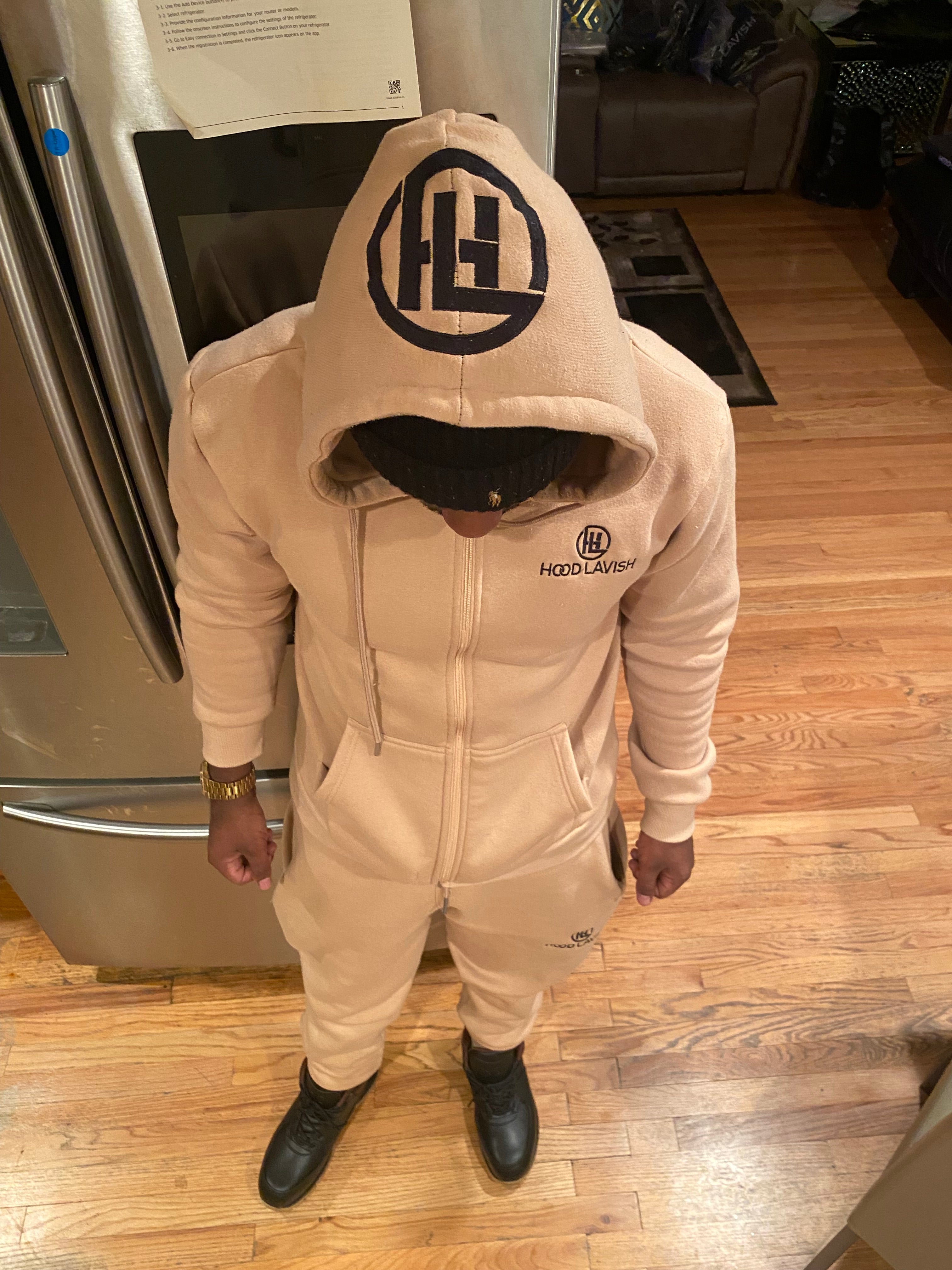 Nude Cotton Jogging Suit