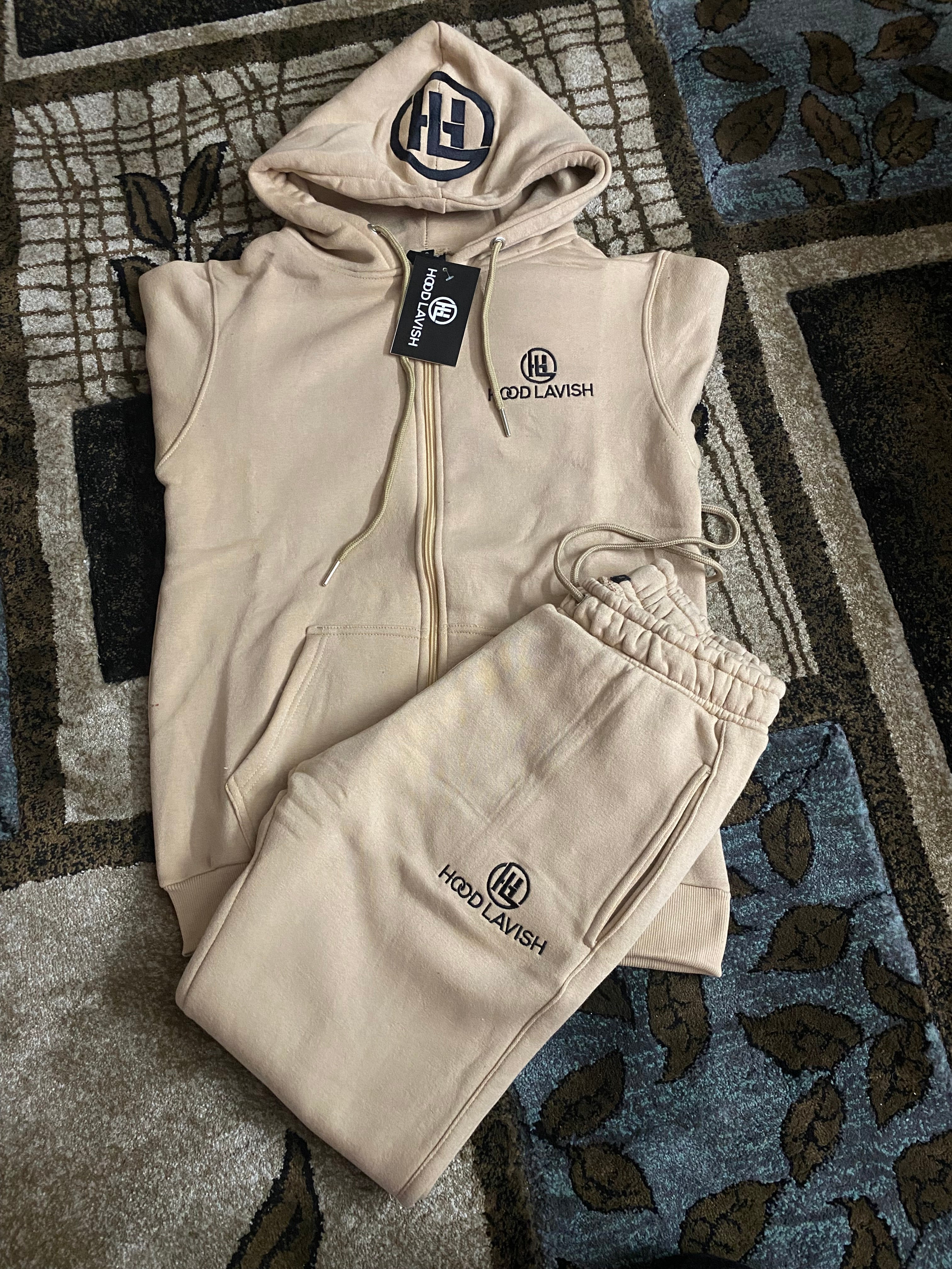 Nude Cotton Jogging Suit
