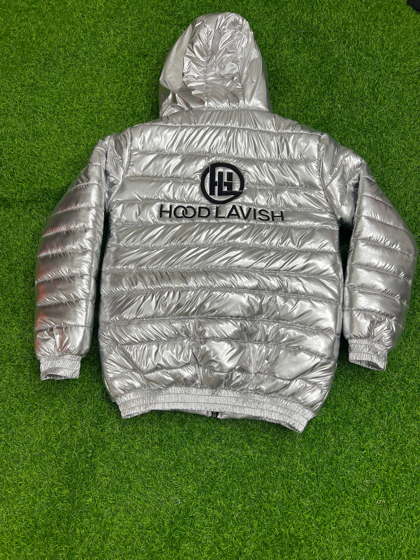 “Chrome Silver” Puffer coat