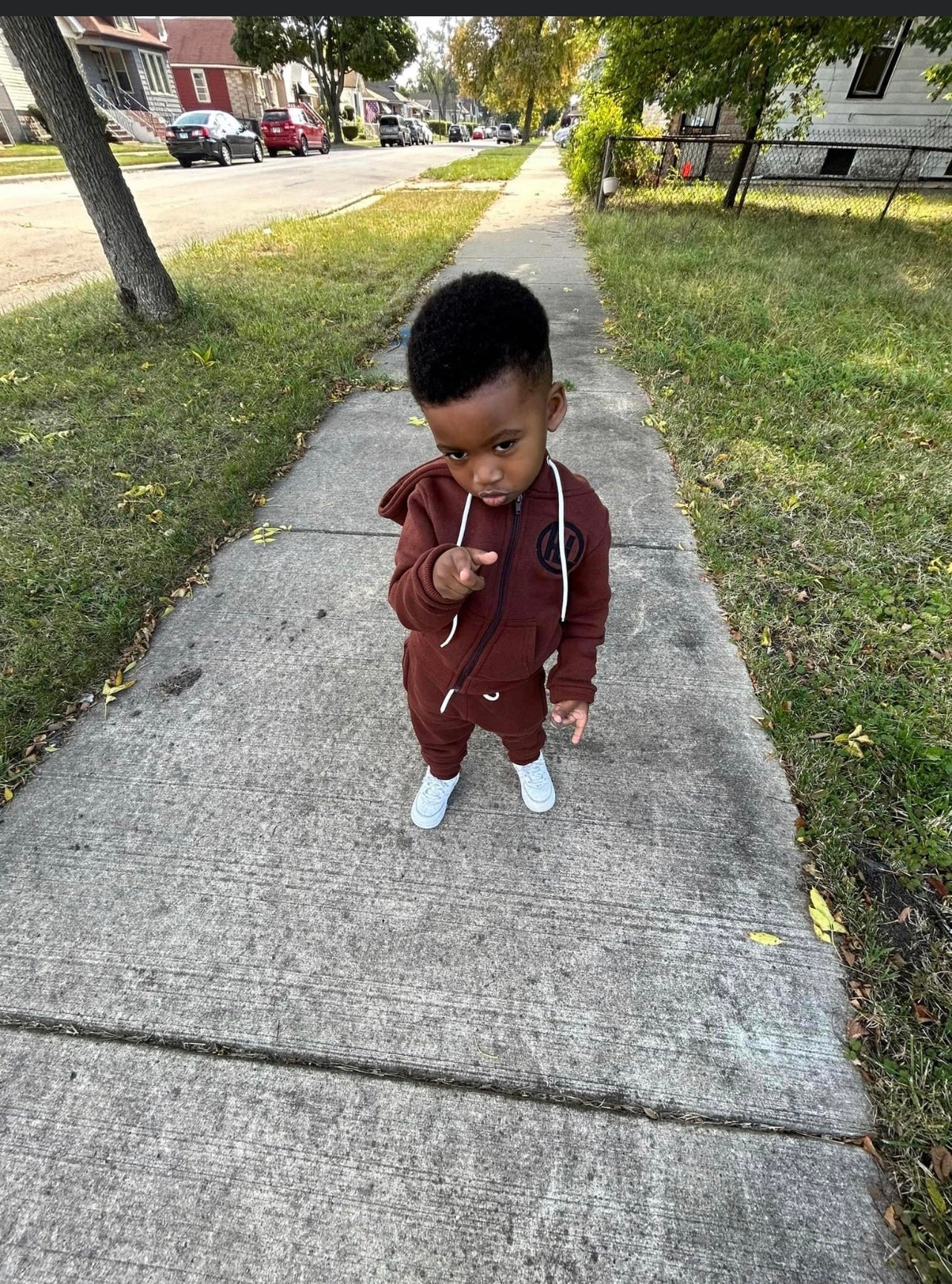 Lil Lavish " Toxic Chocolate Brown " Cotton Jogging Suit