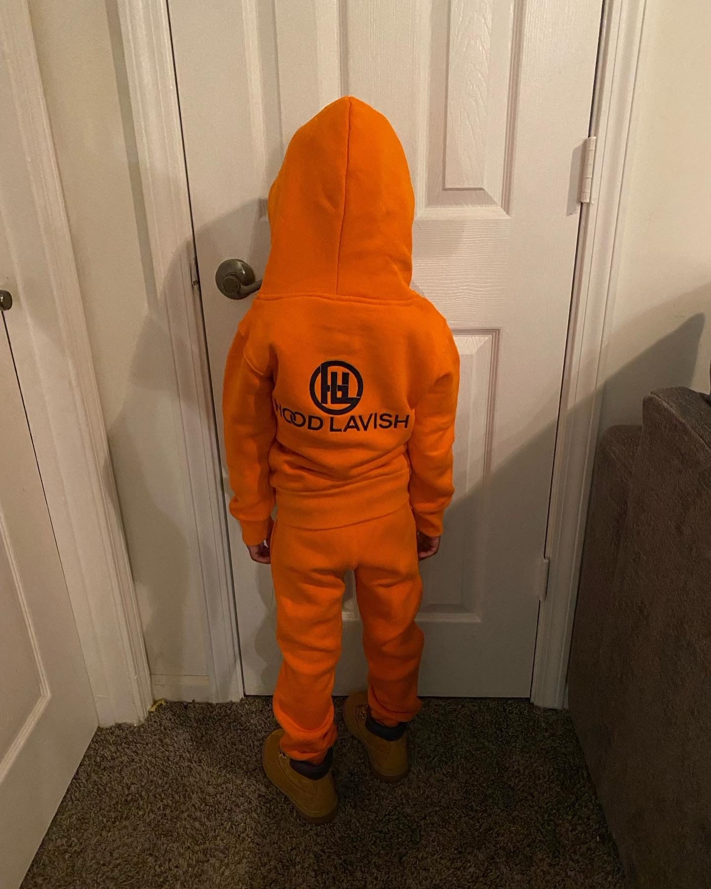 Lil Lavish "Orange Musa" Cotton Jogging Suit