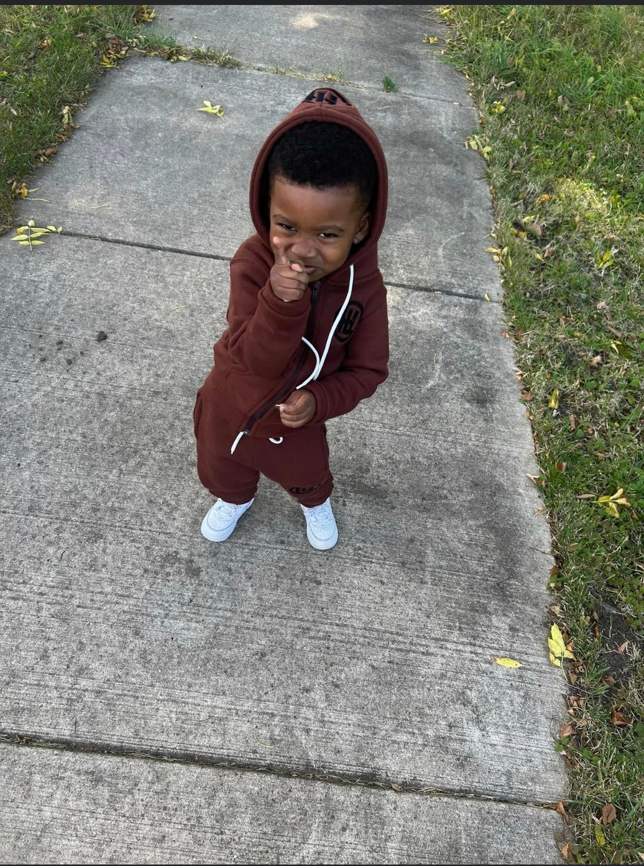 Lil Lavish " Toxic Chocolate Brown " Cotton Jogging Suit