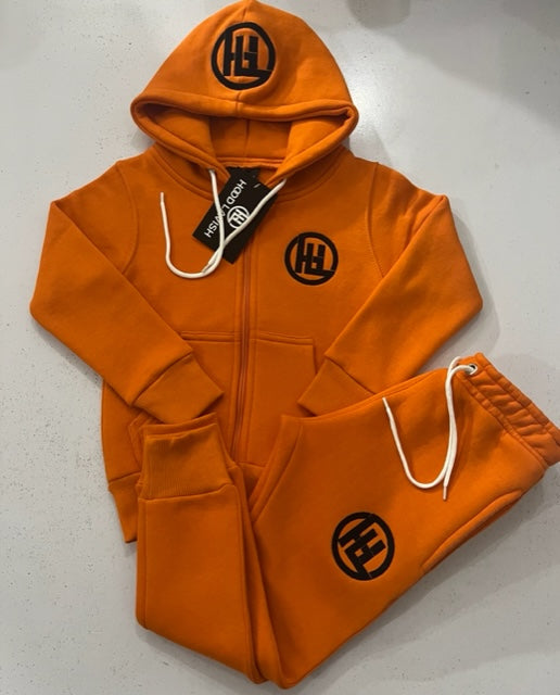 "Orange Musa" Cotton Jogging Suit