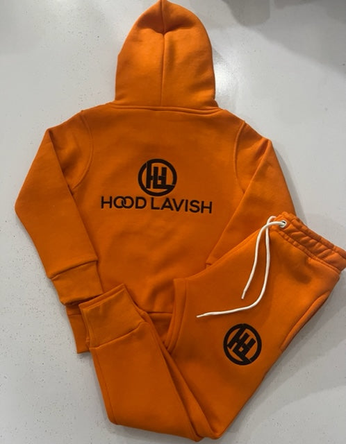 Lil Lavish "Orange Musa" Cotton Jogging Suit