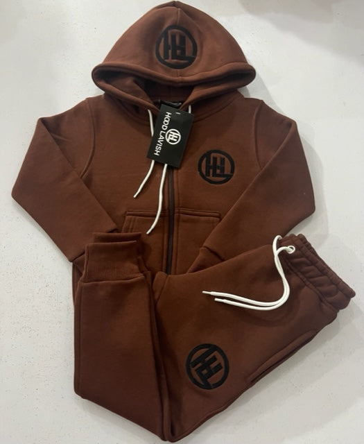 "Toxic Chocolate Brown" Cotton Jogging Suit