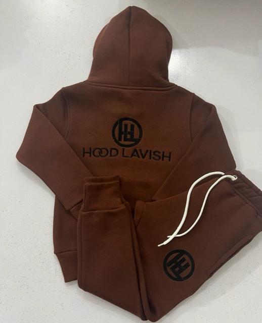 "Toxic Chocolate Brown" Cotton Jogging Suit