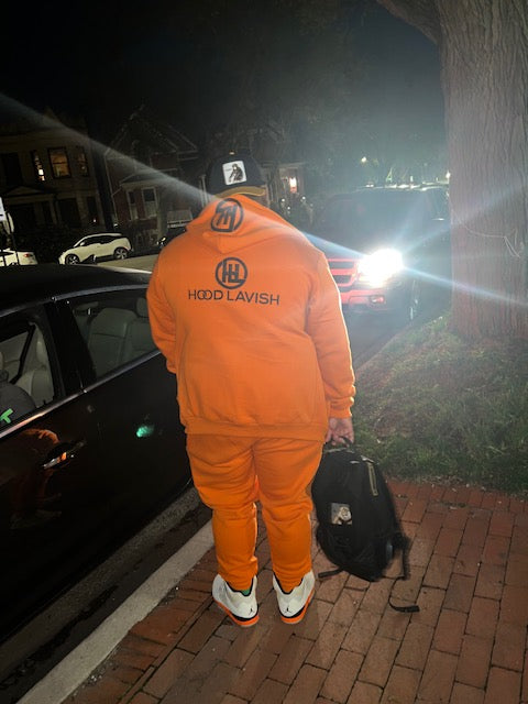 "Orange Musa" Cotton Jogging Suit