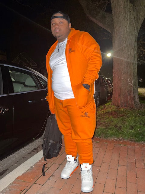 "Orange Musa" Cotton Jogging Suit